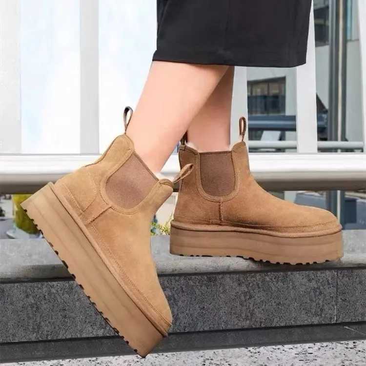 Round toe boots winter shoes womens Australian low Lolita 2023 rubber autumn chiffon Roman lace cotton W241015