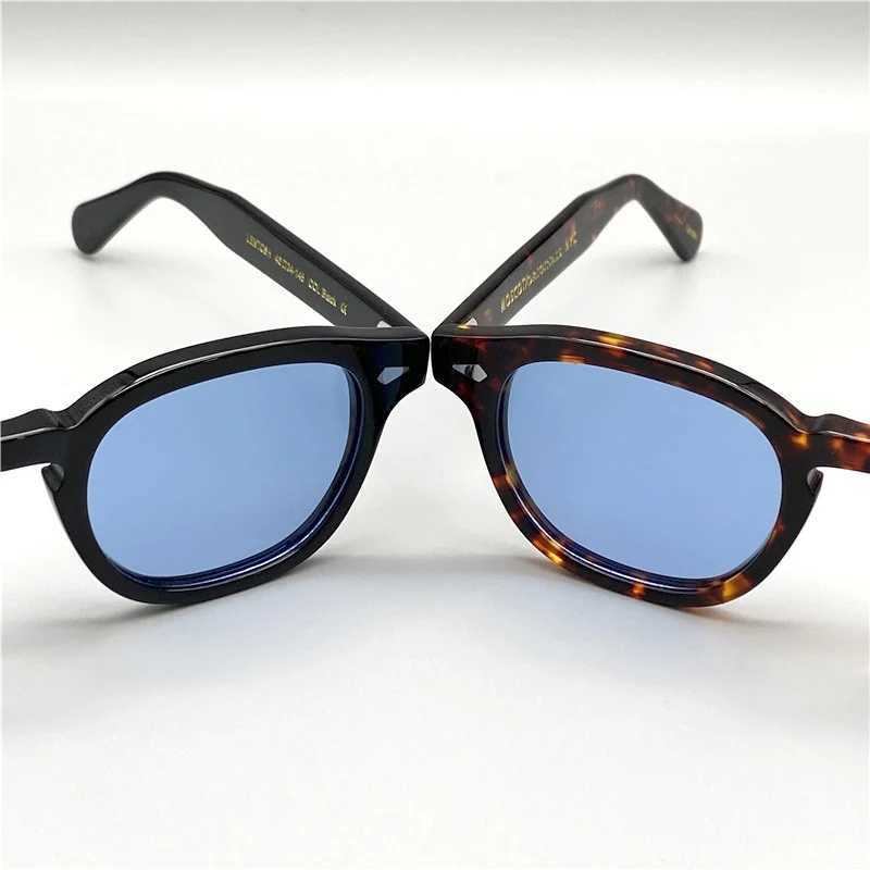 Lemtosh sunglasses for men Johnny Depp polarized sunglasses for women luxury brand retro acetate frame blue night vision goggles W241015