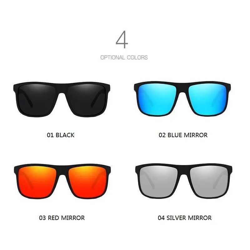 Fashionable retro square polarized sunglasses for men and women luxury brand designers for men sunglasses for driving fishing UV400 glasses for men W2