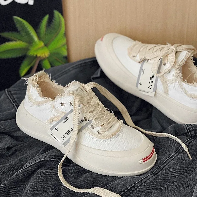 Niche Designer 2024 New Board Couple INS Casual Mori Hong Kong Style Canvas Men's And Women's Shoes Tide Haruku