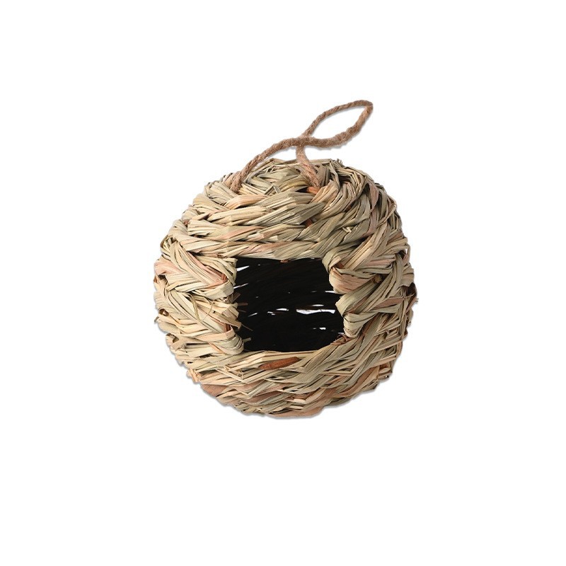 Hand Woven Bird'S Nest Gardening Decoration Bird'S Nest Outdoor Grass Bird Cage
