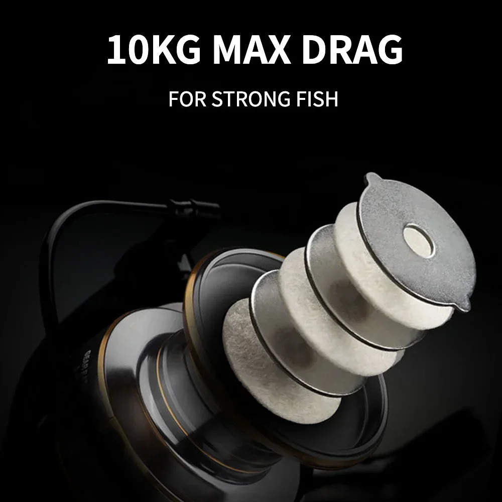 High quality metal wire spool fishing rotating reel used for Carp ball bearings HE7000 cup sea shovel 241015