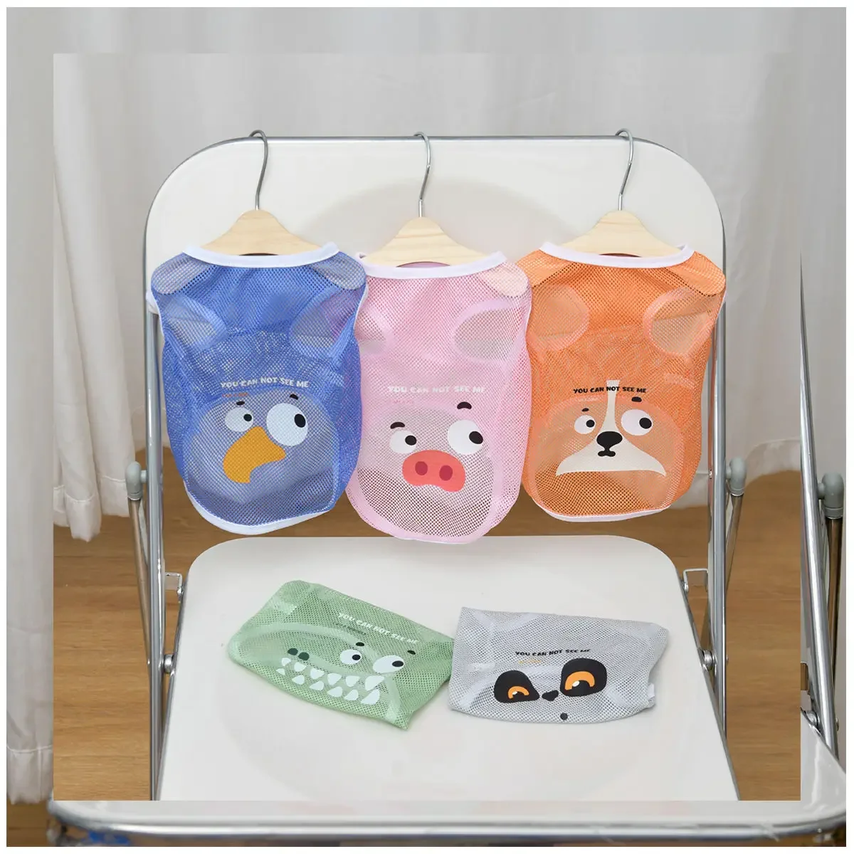 Pet Dog Clothes Summer Cool Mesh Dog Vest Bichon Frise Corgi Teddy Thin Breathable Cartoon Print Vest XS-6XL Puppy Cat T Shirt