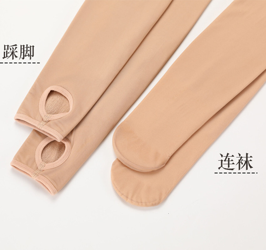 2025 New Double Layer Stocking Naked Leg Artifact Autumn Winter Women fashion s Naked Sensation Thick Velvet and Flesh Pantyhose Spring Fake Transluce