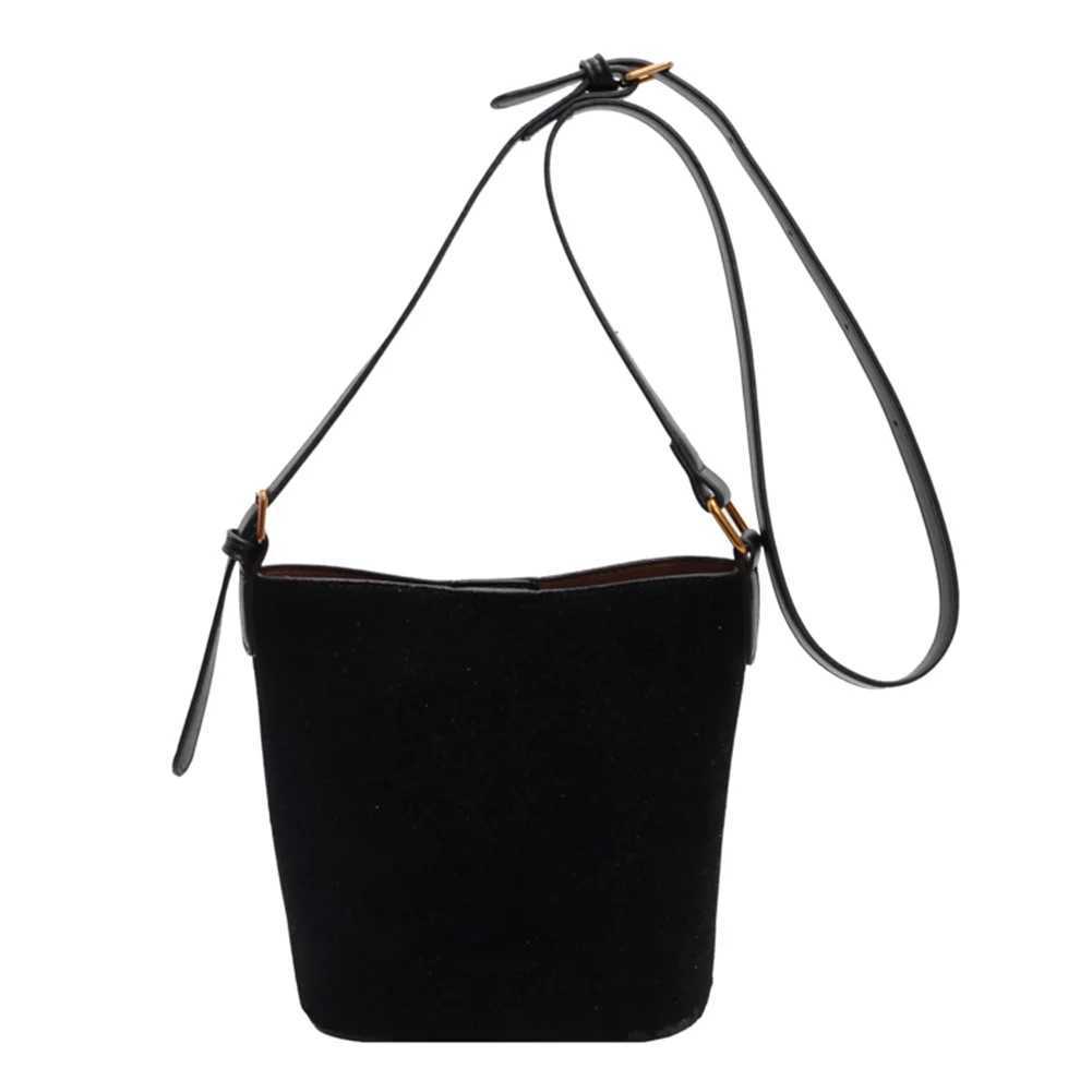Ladies Fashion Crossbody Bag Large Capacity Portable Bucket Casual Leather Vintage Satchel 241015