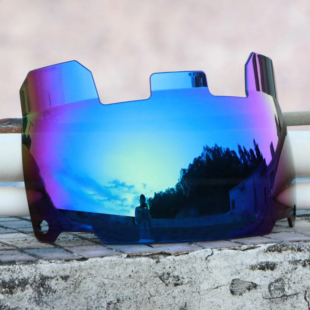 Universal Fit American Football Helmet Visor Rugby Rainbow Chrome Tinted Eye Shield Visors with Clips 241015
