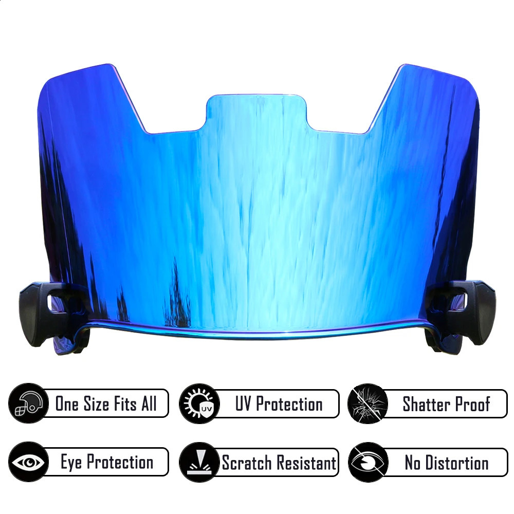 Factory Sales American Football Visors with Clip Clear Anti-Fog Football Helmet Rugby Eye Shield Visor for Adult Youth 241015