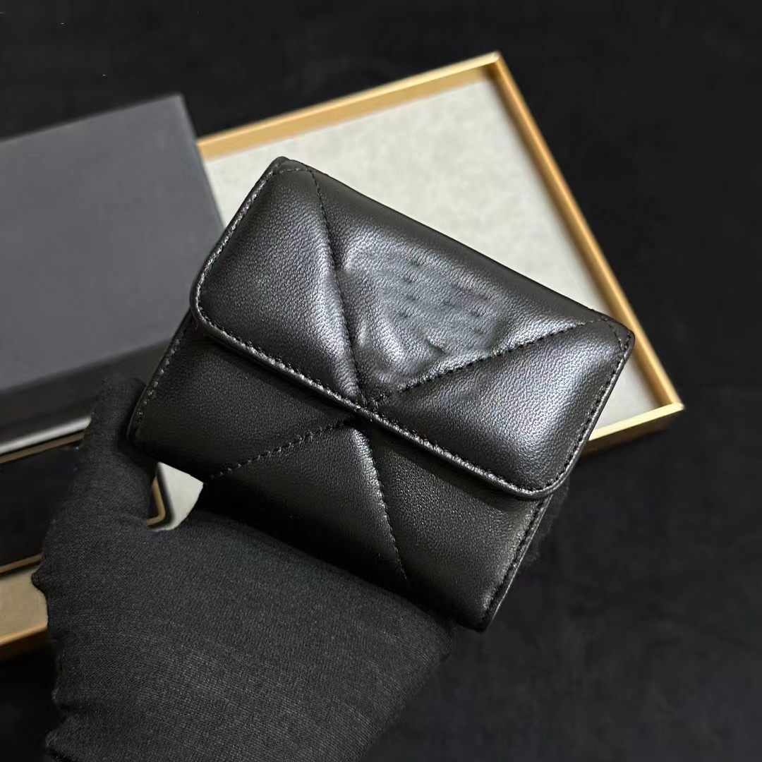 Designer Women's purse Luxury Fashion Card Bag Top leather purse High quality Rhombus purse Retro retro with exquisite gift box