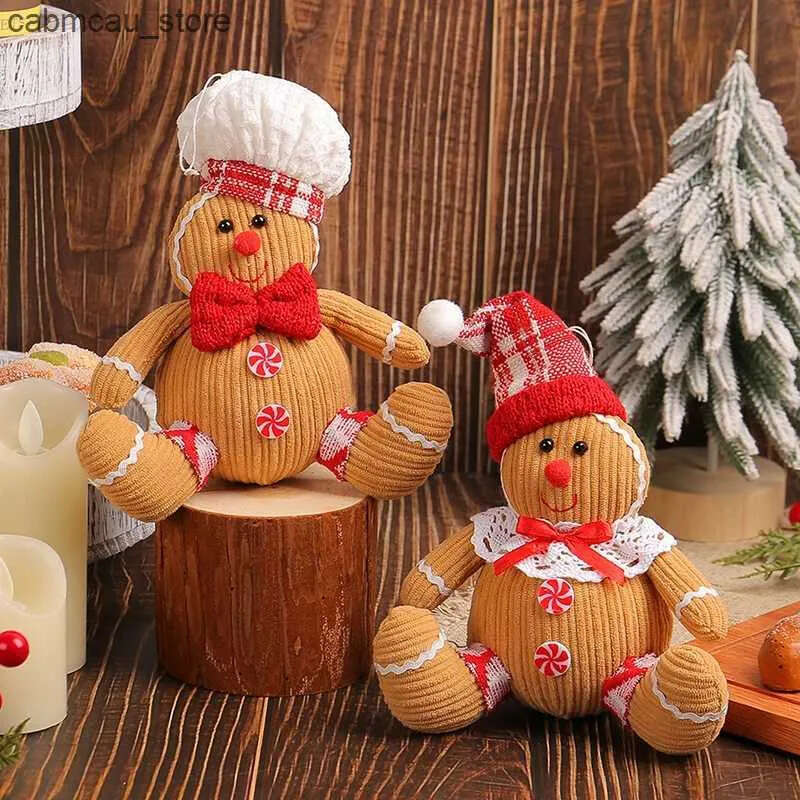 Man Decorations Gingerbread Tree Doll Cookie Christmas New Year Holiday Decoration Pendant L240910