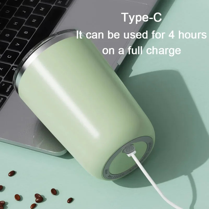 Automatic Mixing Cup Self Stirring Magnetic Mug USB Rechargeable Stainless Steel Milk Stirring Coffee Cup Smart Mixer Water Cup 241015