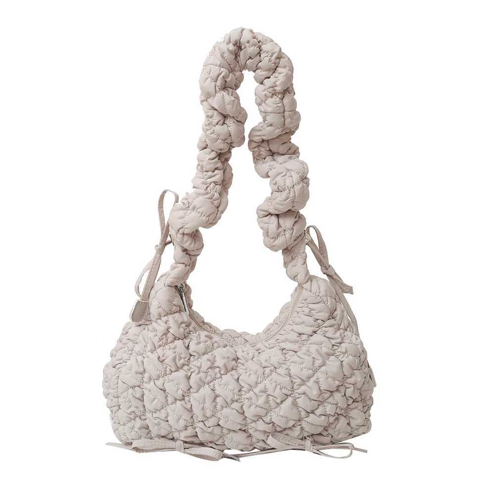 Ladies Puffer Tote Bag Lightweight Stylish Underarm Large Capacity Fashion Shoulder Puffy Hobo Bubble Purse 241015