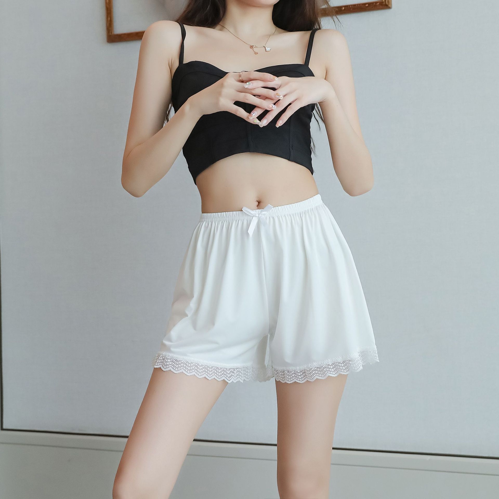 2025 new designers can wear women s trend loose fitting tight pants lace safety designed to prevent light from shining on the edges without curling co