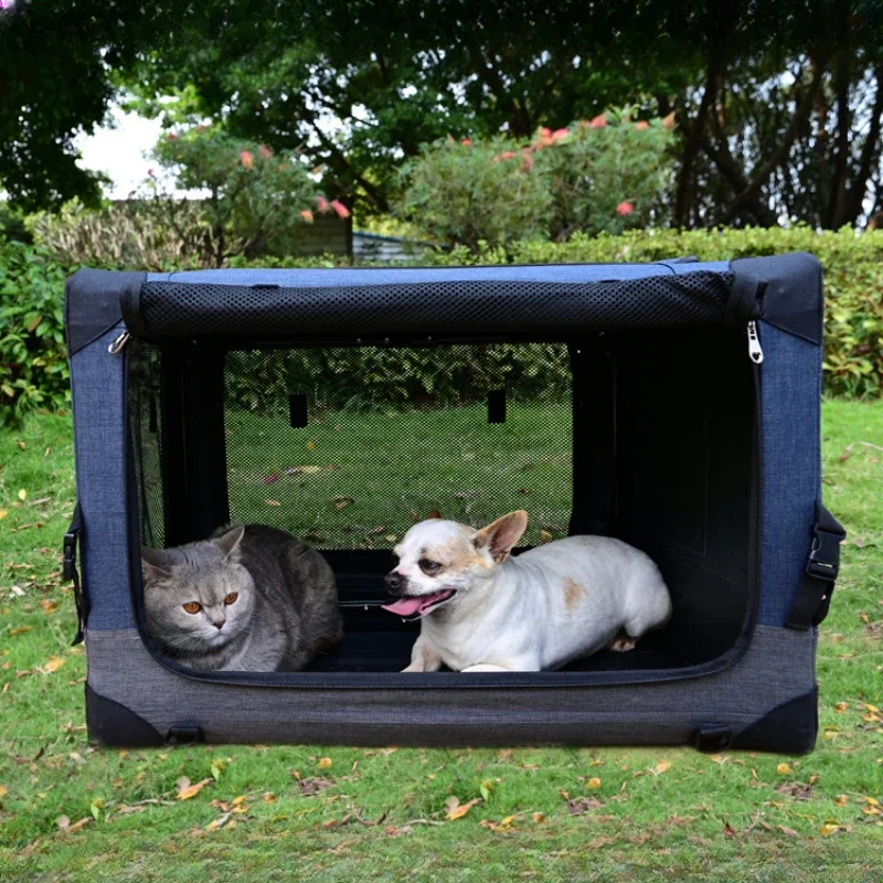 pet car dog cage kennel Indoor outdoor dog tent Foldable portable carry bag pet aviation cage Removable washable fabric cover