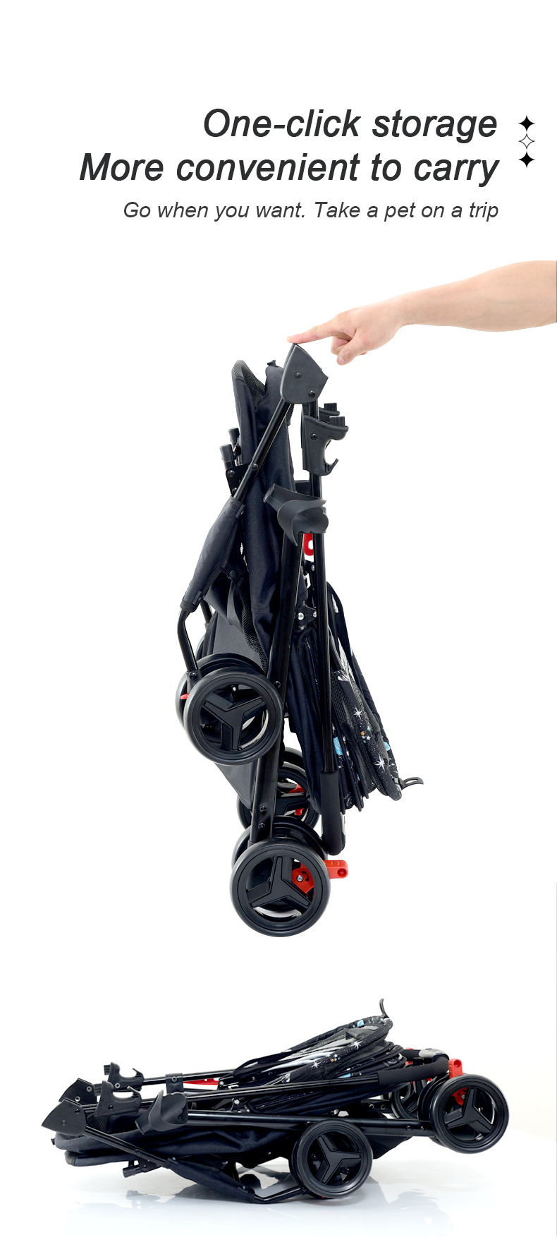 factory wholesale dog stroller Luxury multifunction collapsible two-way pet dog stroller pet for outdoor travelPopular
