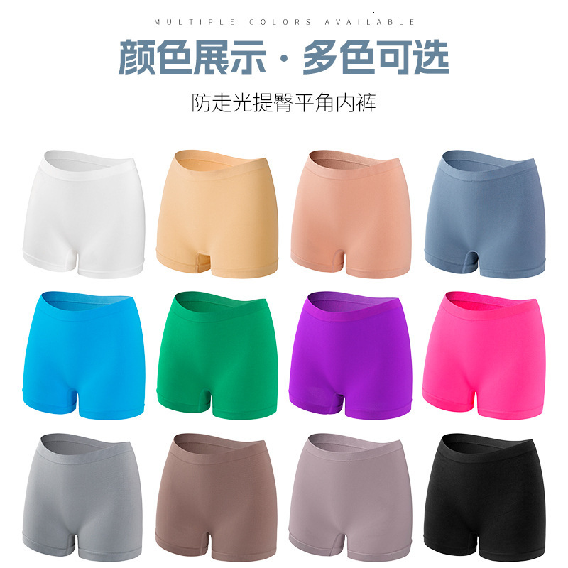 2025 fashion New Designer Winter Women s Underwear Large Fat MM Invisible Flat Corner Safety Pants for Girls Thin Anti Glare Bottom Can be worn out at