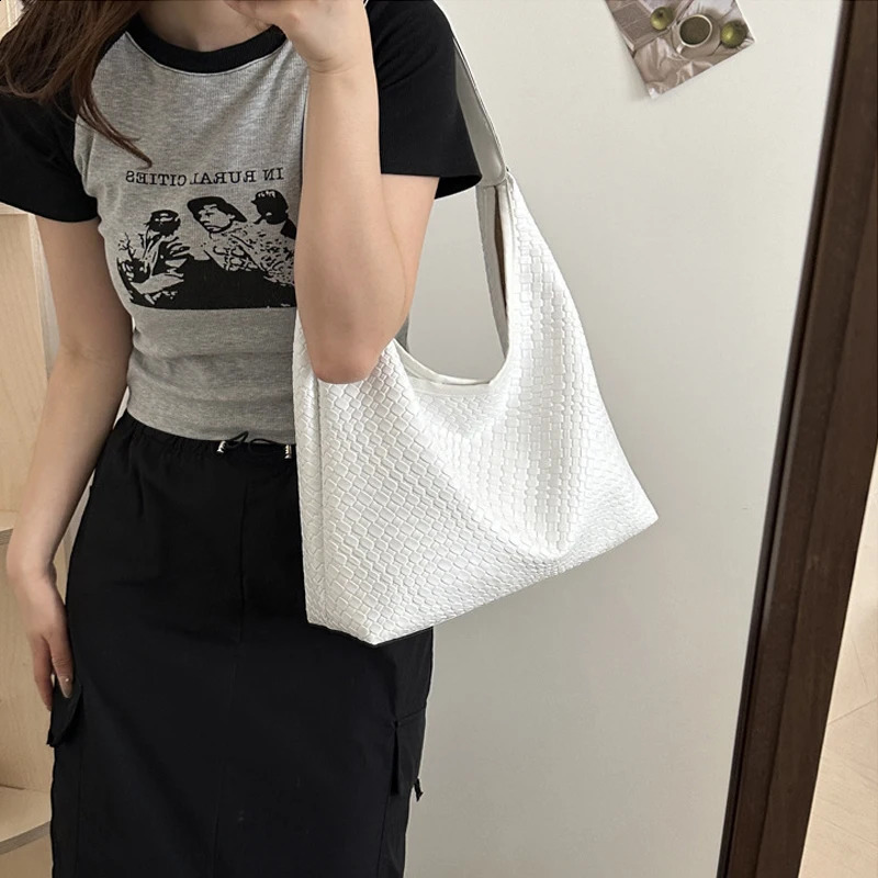 Fashion Woven Commute Minimalist Tote Bag SpecialInterest n Underarm Western Style Shoulder 241021