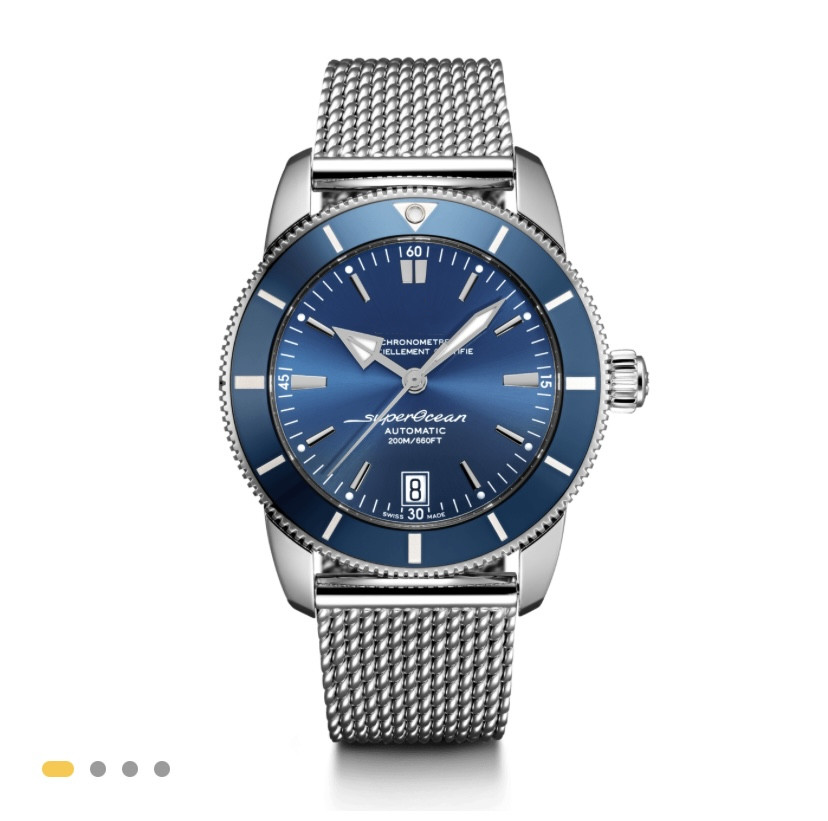 Super Ocean Culture Series B20 quartz movement Men's Green 46 Swiss blue steel strap