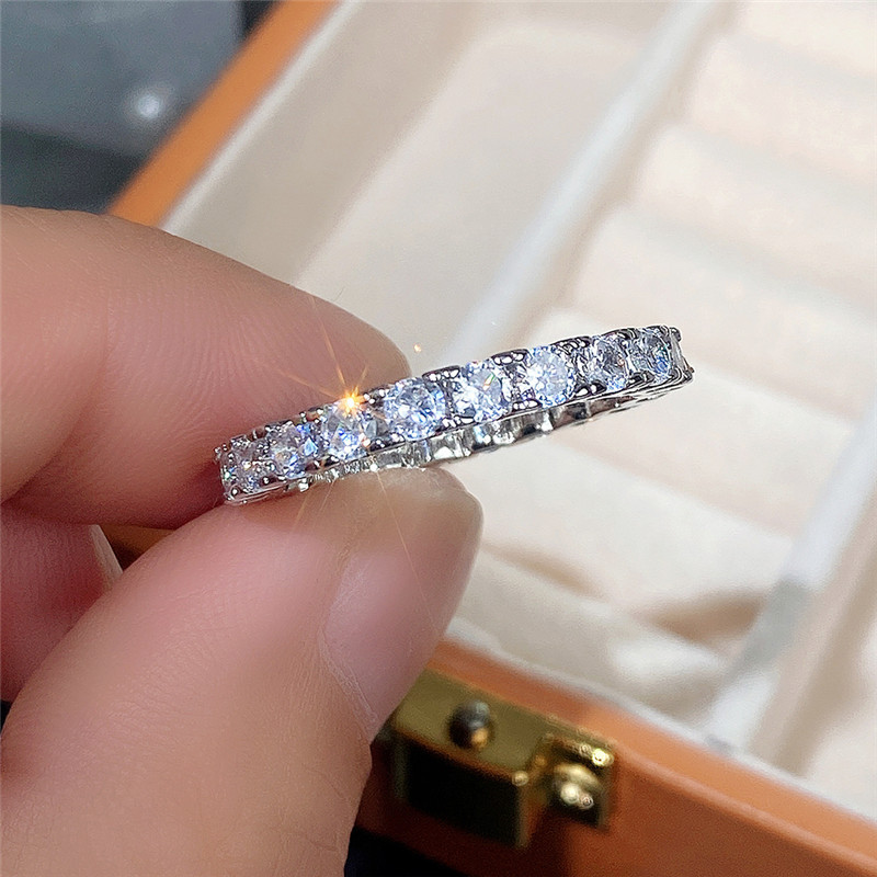 Solitaire Ring Fashion Contracted Design Women's with Brilliant White Cubic Zirconia Wedding Party Daily Wearable Statement Jewelry