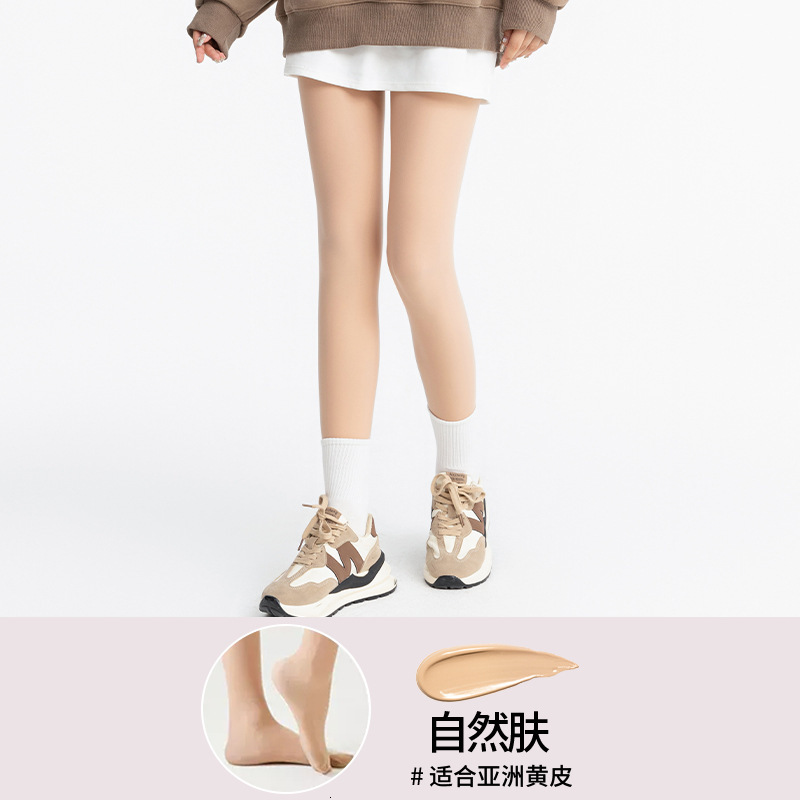 2025 New Designer Winter Women s Bare Leg fashion Artifact Autumn Winter Bare Silk Socks Medium Thin Pantyhose Meat Color with Velvet Thick Leggings