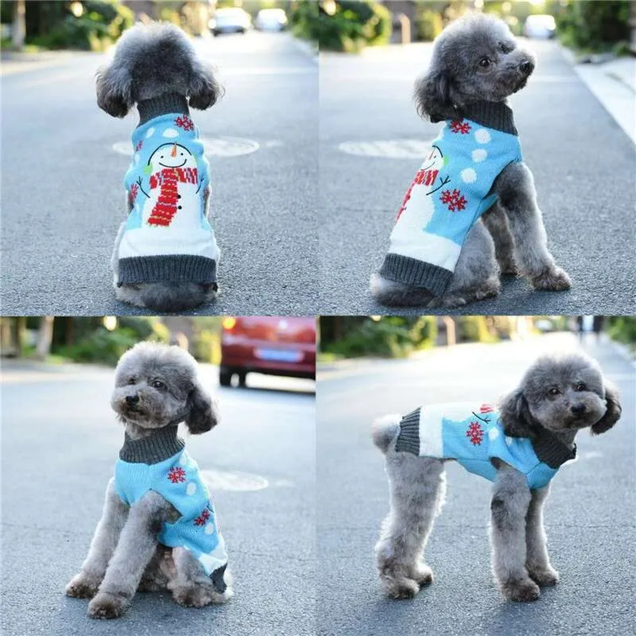 Pets Reindeer Warm Cute Cartoon For Costume Christmas Sweater Puppy And Cat Jumper Knitwears Winter Dog Clothes 285