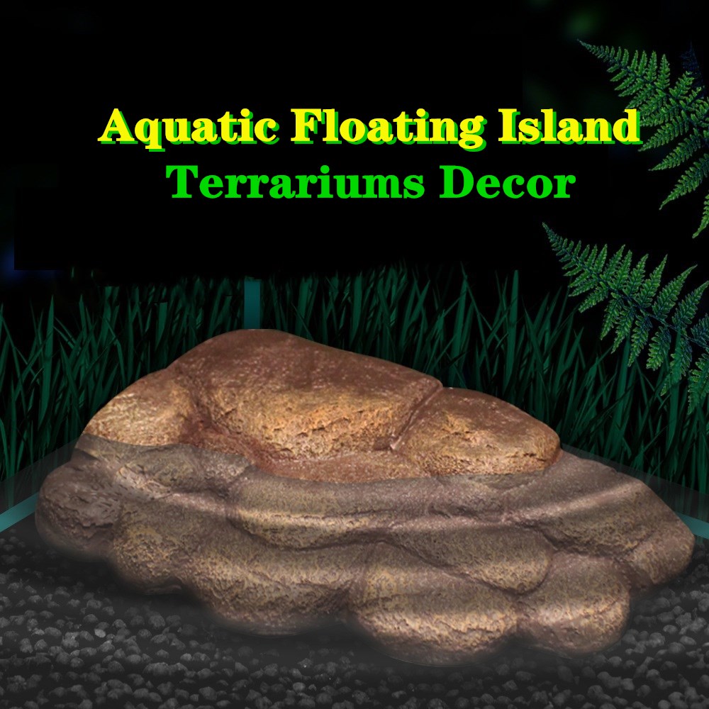 Simulated Rock Turtle Platform Floating Turtle Pier Terrapin Dock Aquarium Decoration