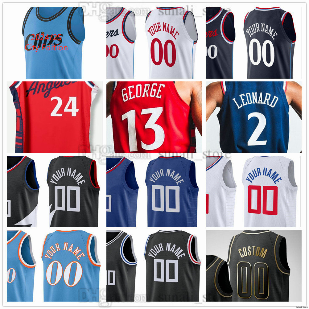 2024/25 City Basketball Jerseys 2Leonard 1Harden Norman 24 Powell Ivica 40 Zubac Bones 5 Hyland Terance 14 Mann P.J. 17 Tucker Mo 4 Bamba Cam 12 Christie 33 Batum Printed