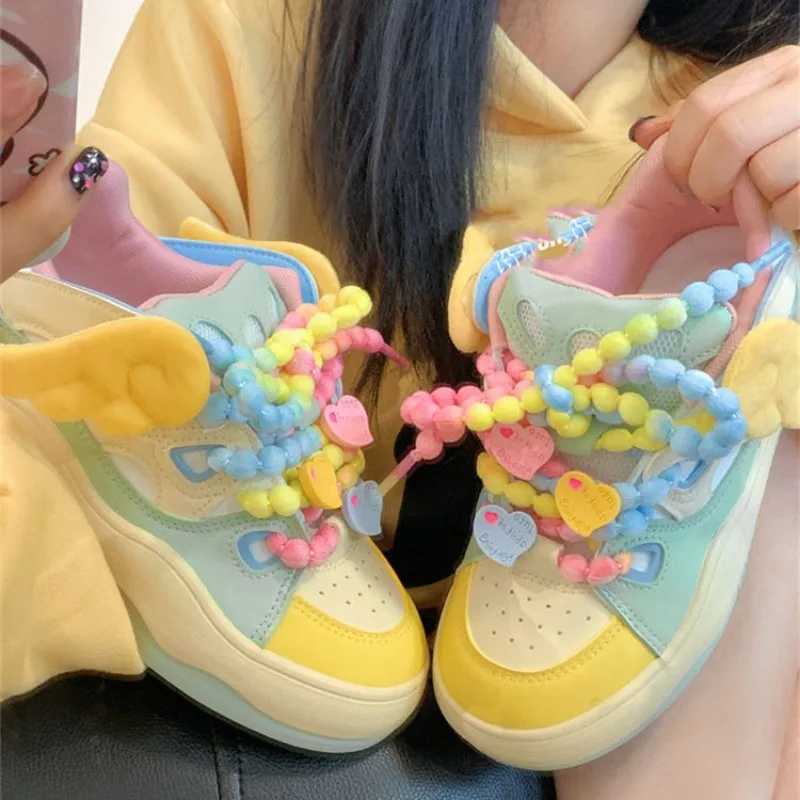 Kawaii Shoes Women Platform Sneakers Cute Tennis Female Korean Fashion Flats School Vulcanize Footwear Spring SummerLX241015