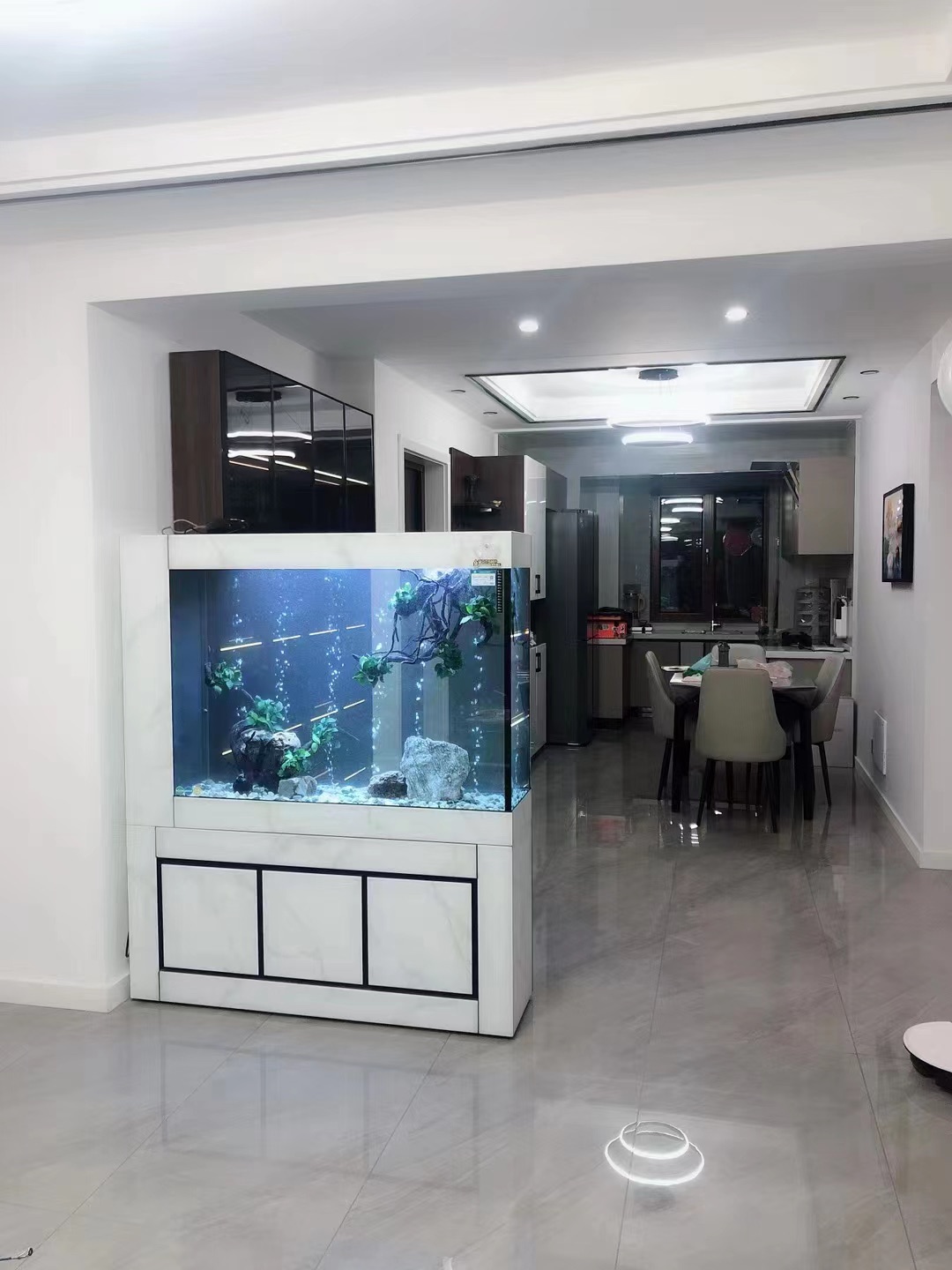 Processing Custom Ultra-white Glass Acrylic Plastic Living Room Customized Spot Goldfish Tank