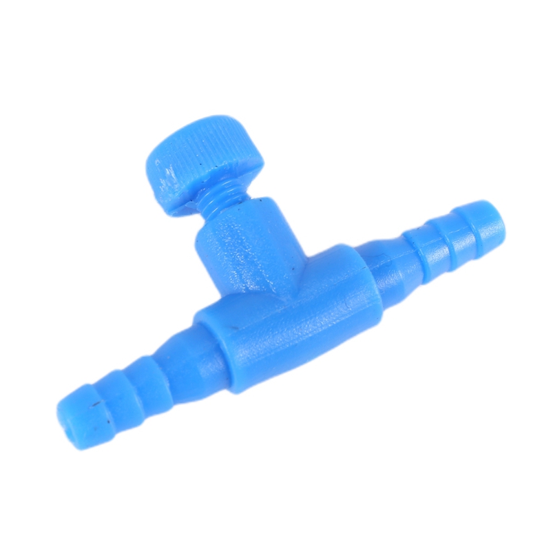 40 Pieces Plastic Aquarium Fish Tank 2 Way Air Pump Control Valves, Blue