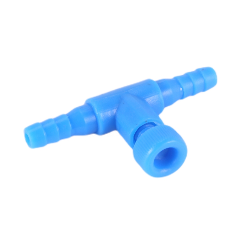 40 Pieces Plastic Aquarium Fish Tank 2 Way Air Pump Control Valves, Blue