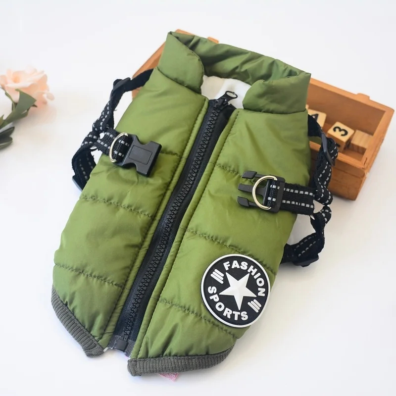 Pet Harness Vest Clothes Puppy Clothing Waterproof Dog Jacket Winter Warm Pet Clothes For Small Dogs Shih Tzu Chihuahua Pug Coat