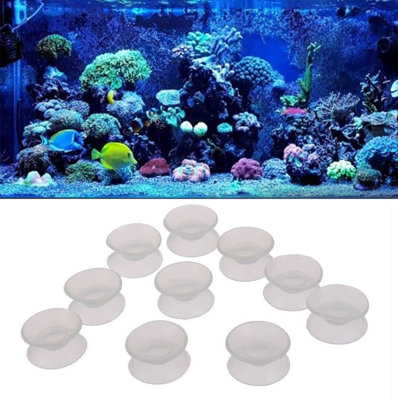 10Pcs Double Sided Suction Cup Sucker Pad for Glass Plastic Clear Sucker Holder