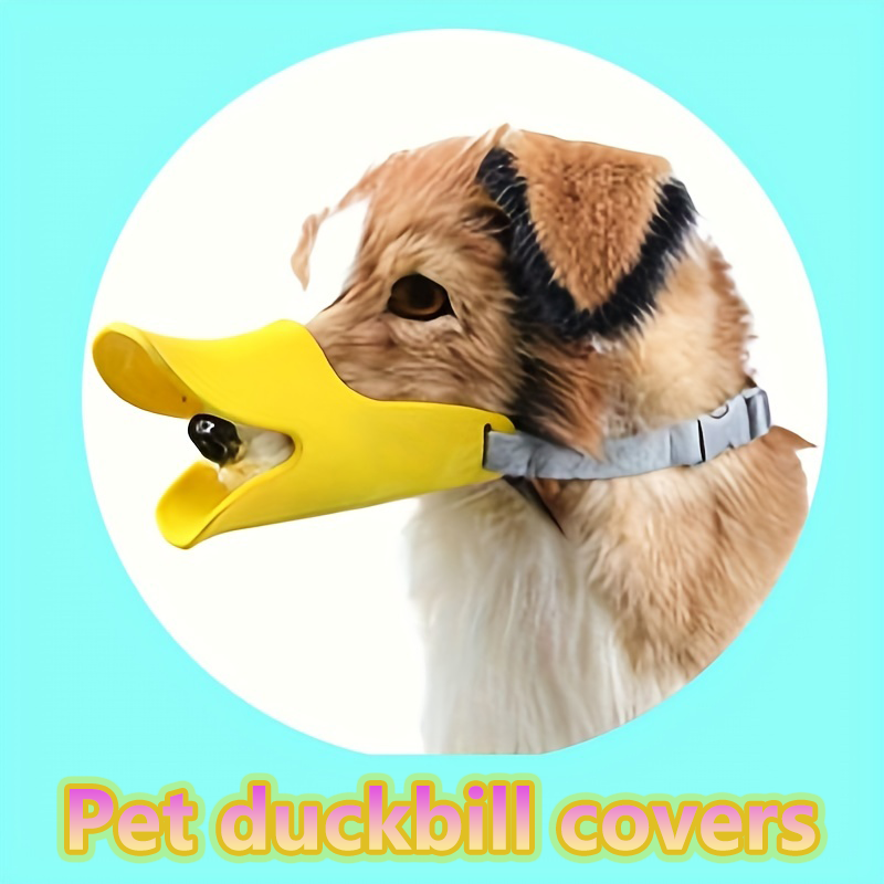 Pet Dog Muzzle large Silicone Duck Muzzle Anti-Bite Anti-Eating Muzzle Masks Stop Biting