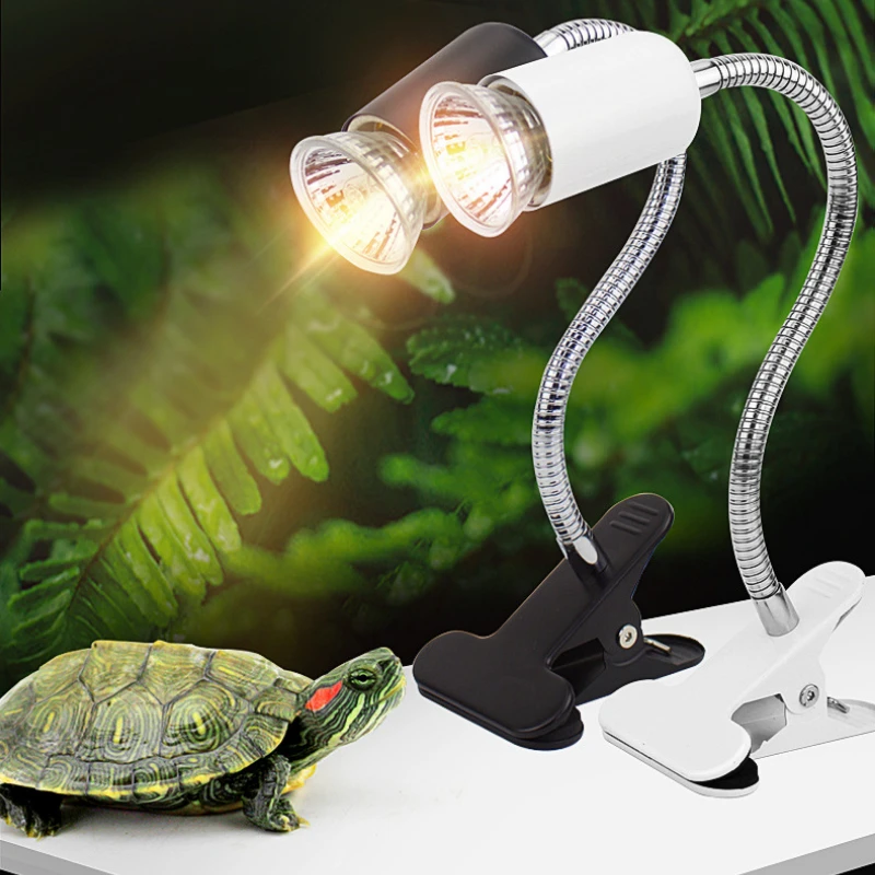 50W Halogen Bulb Included Reptile Heat Lamp Adjustable Gooseneck Aquarium Tank Heating Lamps for Tortoise Lizard Snake Terrarium