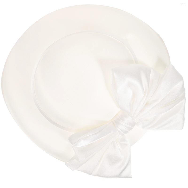 Berets Retro Top Hat Party Dress Bowler For Wedding Guest Black Round Modeling Women Bucket Fascinator Banquet Hair Accessories