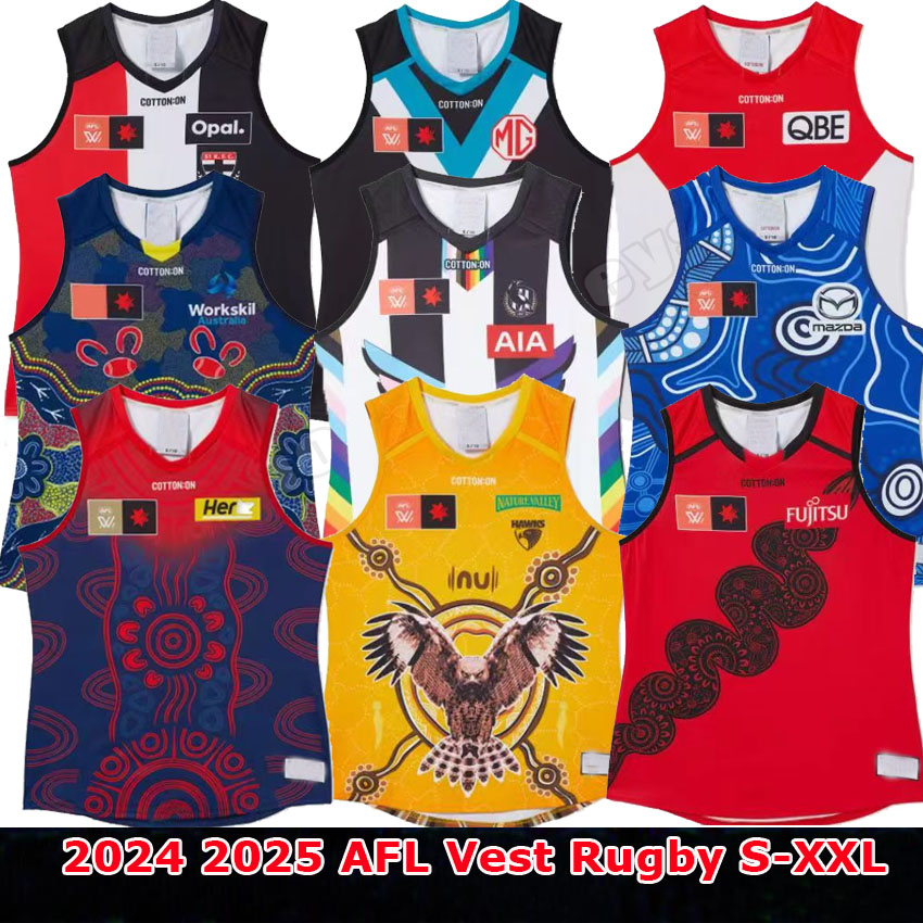 2024 2025 Rugby Jerseys AFL Vest Rugby Shirts 24 25 Men Uniforms S-2XL