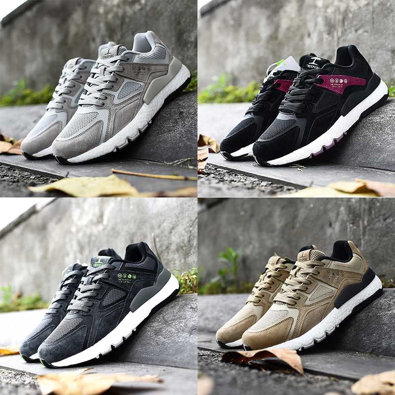 Men sneakers designer Casual shoes 004 suede trainer Dark Grey Black Light Grey Black Olive for women mens Trainers fashion outdoor sports shoe size 3