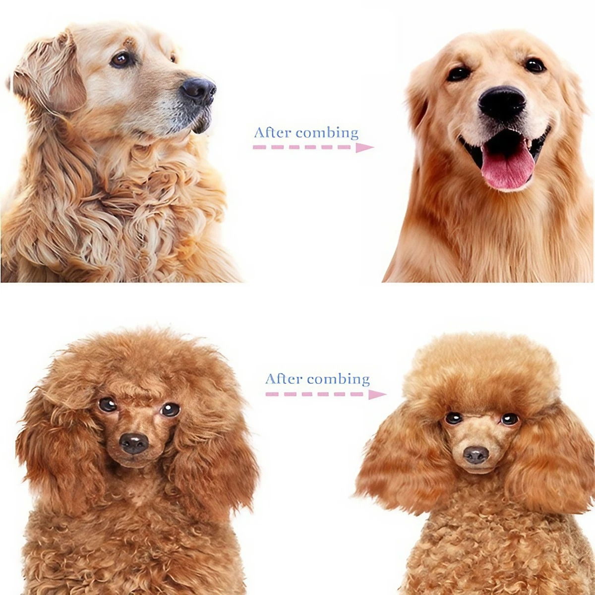 Hair Removal Comb For Dogs Cat Detangler Fur Trimming Dematting Deshedding Brush Grooming Tool Long Hair Curly Pet Supplies