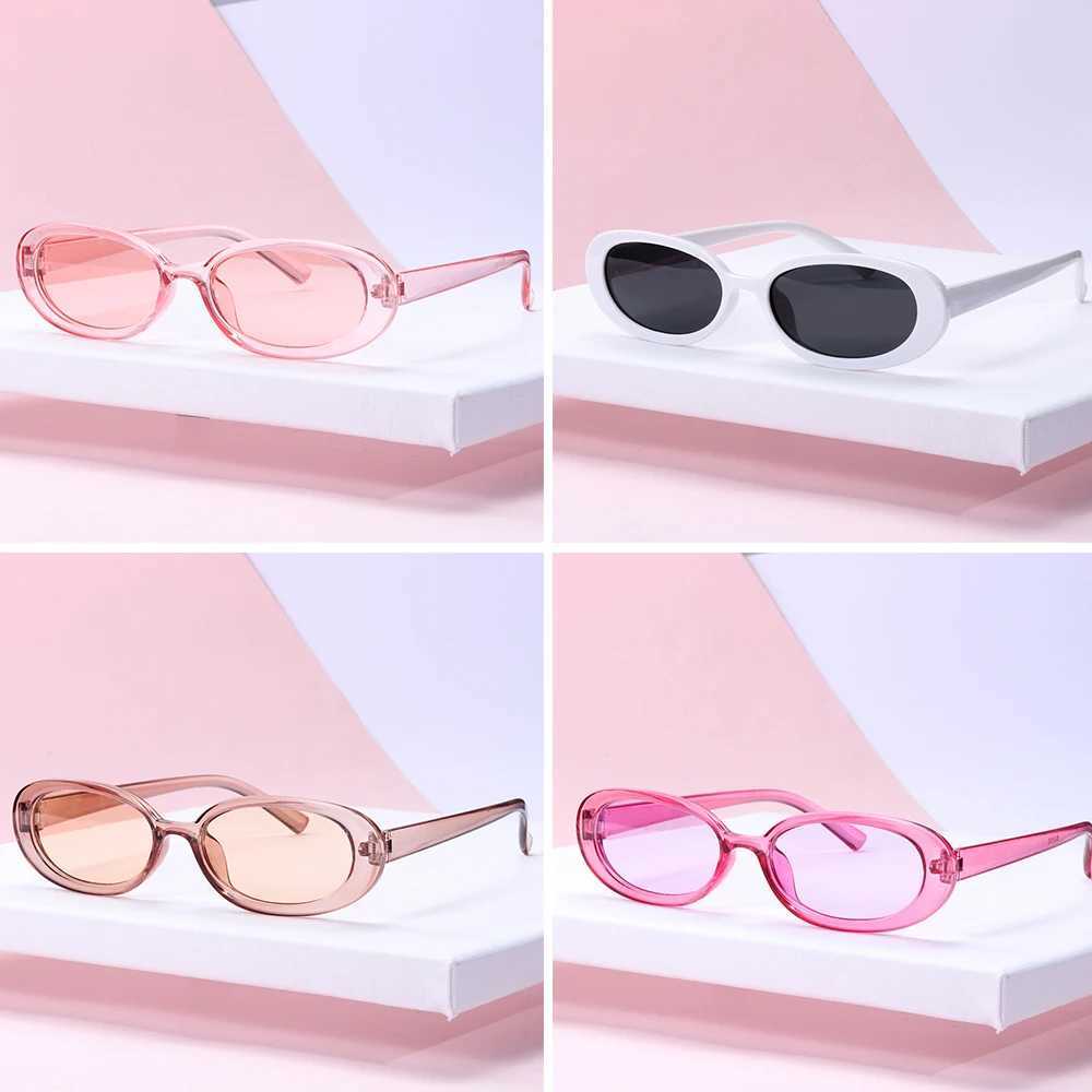 Summer New UV400 Sunglasses Womens Fashion Retro Small Oval Frame UV Protective Sunglasses Sunshade Glasses Fashion Street Glasses W241015