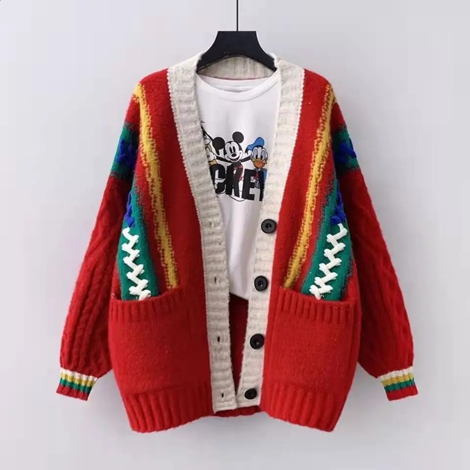 Knitted ugly Christmas sweater knitted mens cardigan sweater vintage cardigan sweater jacket 241007
