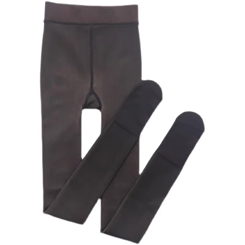 2025 New Designer Women s Fake Tight Pants Long Socks Autumn Winter Lightweight Plush Thickened Conjoined Black Skin fashion Penetrating Bare Leg Fema