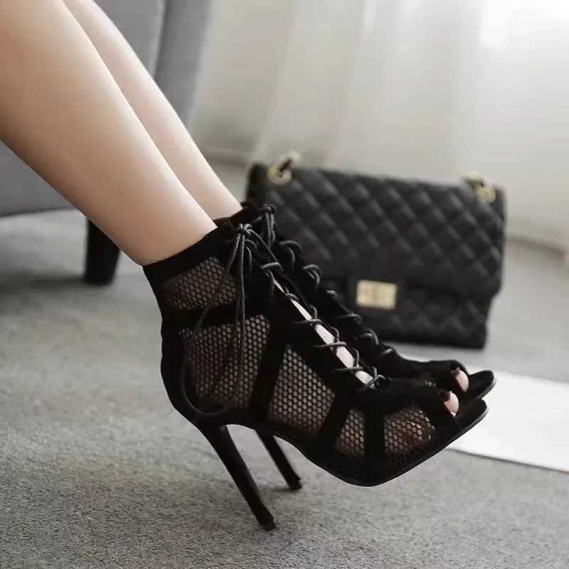 New womens shoes sandals summer trend top dance shoes black ballroom boots salsa tango shoes girls fashion party website 2024 Y241014