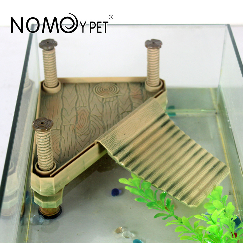 Turtle Basking Platform Reptiles Floating Platform with Ramp Stairs Turtle Dock Aquarium Fish Tank Decor