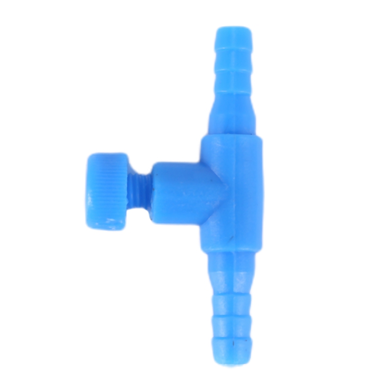 40 Pieces Plastic Aquarium Fish Tank 2 Way Air Pump Control Valves, Blue