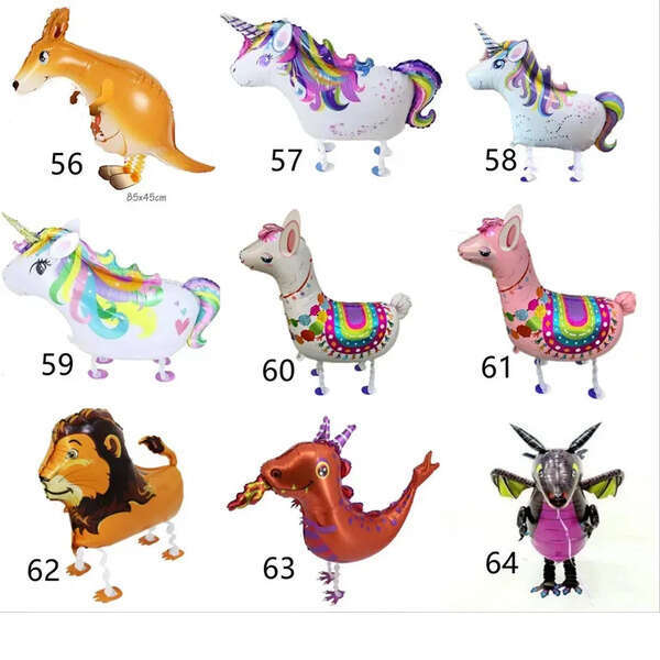 Balloons Walking Snowman Unicorn Birthday Party Pet Balloon Decoration Event Supplies Alpaca Foil Ball Kids Gifts