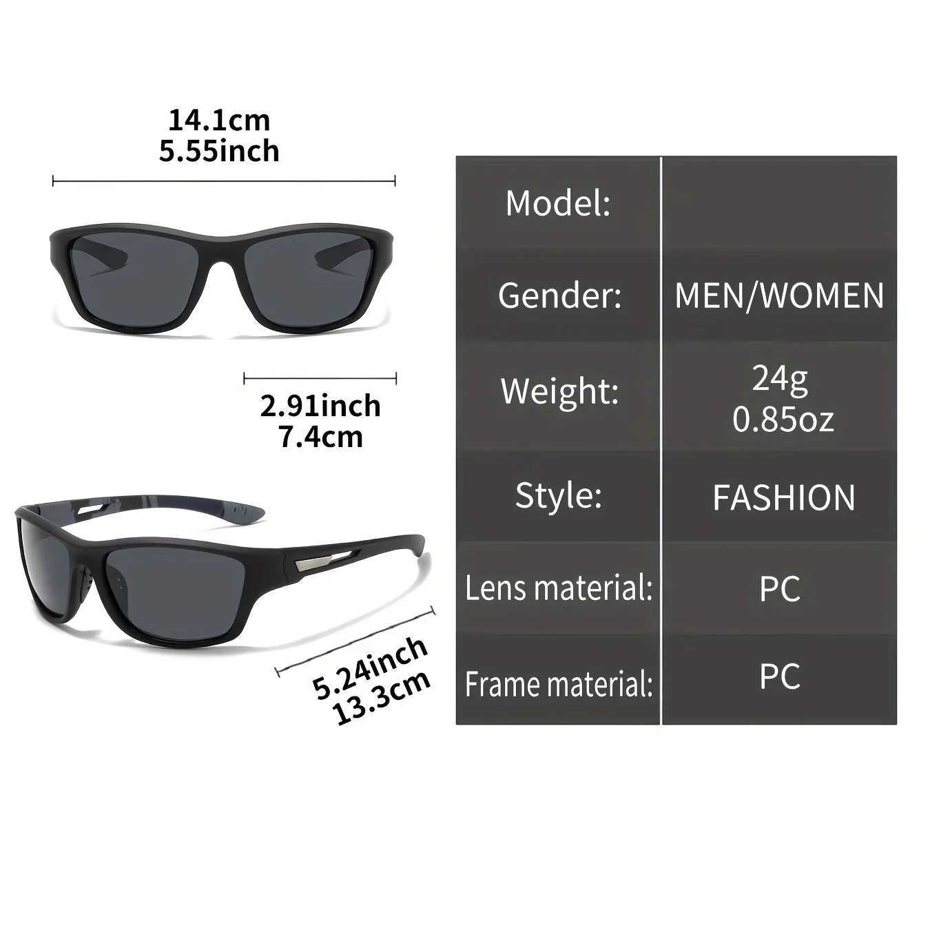 2PCS Polarized Couple Glass Set Fishing UV Protective Glasses Perfect for Outdoor Sports Travel Driving Sunglasses W241015