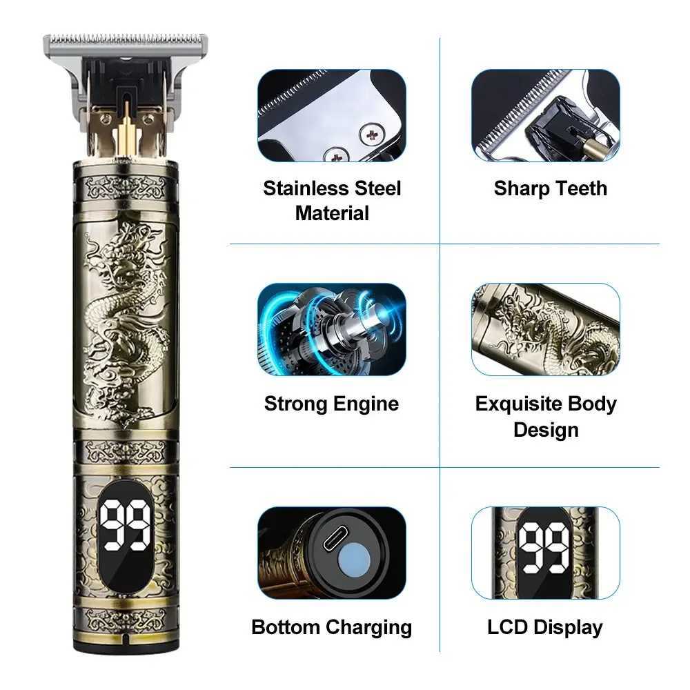 Beard T9 Repair Hair Clipper Shaving Body Hair Trimmer Clippers Corteiz Electric Machine Men Haircut Machine 0mm Barber ShaverXJ2410