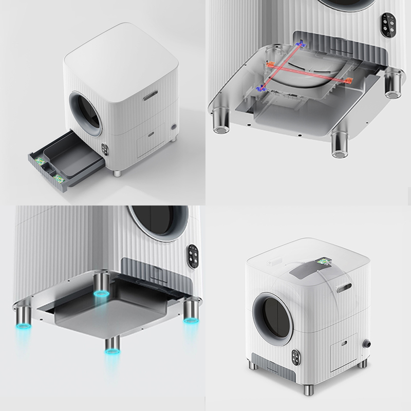 86L Automatic Cat Litter Box Video Monitor App Control Smart Cat Self Cleaning Litter Box Electric Pet Toilet Cat Products