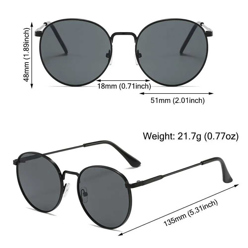 Round Vintage Polarized Sunglasses Women Retro Luxury Brand Designer Sun Glasses Ladies Men Eyewear Oculos De Sol Shades UV400 W250621