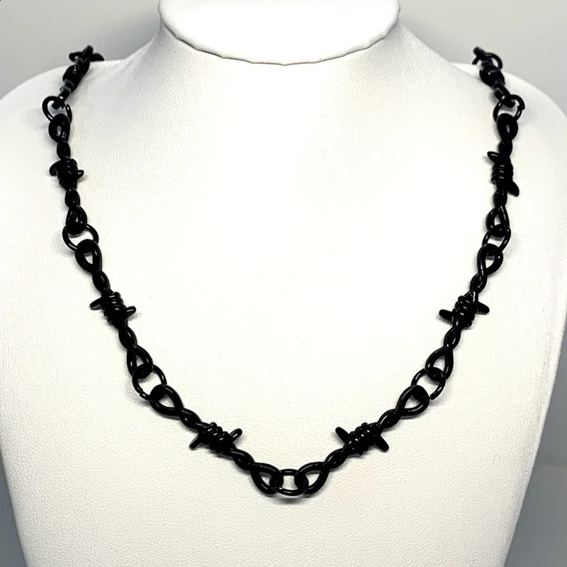Small wire Brambles sword Choker Necklace Women Hiphop Gothic Punk Style Barbed Wire Little thorns Chain Gift 241010